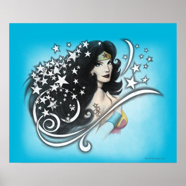 Wonder Woman and Stars Poster (Front)