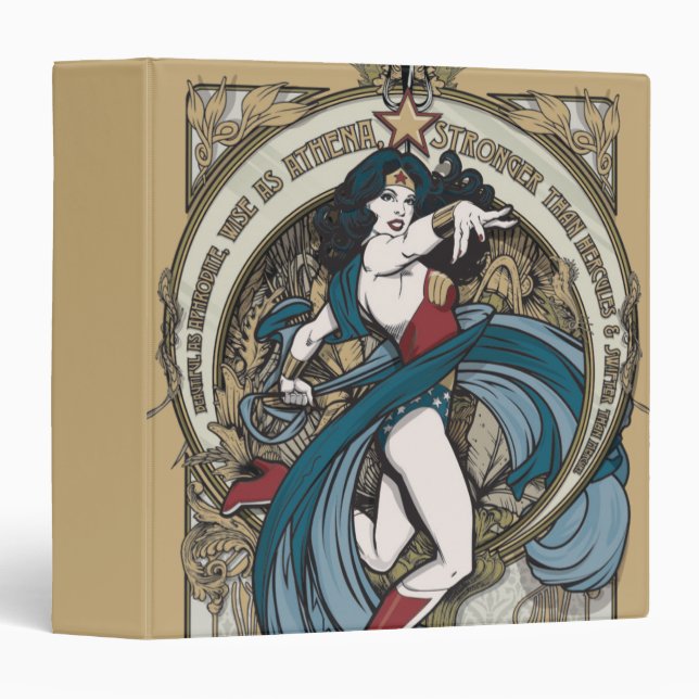 Wonder Woman Art Nouveau Panel Binder (Front/Spine)