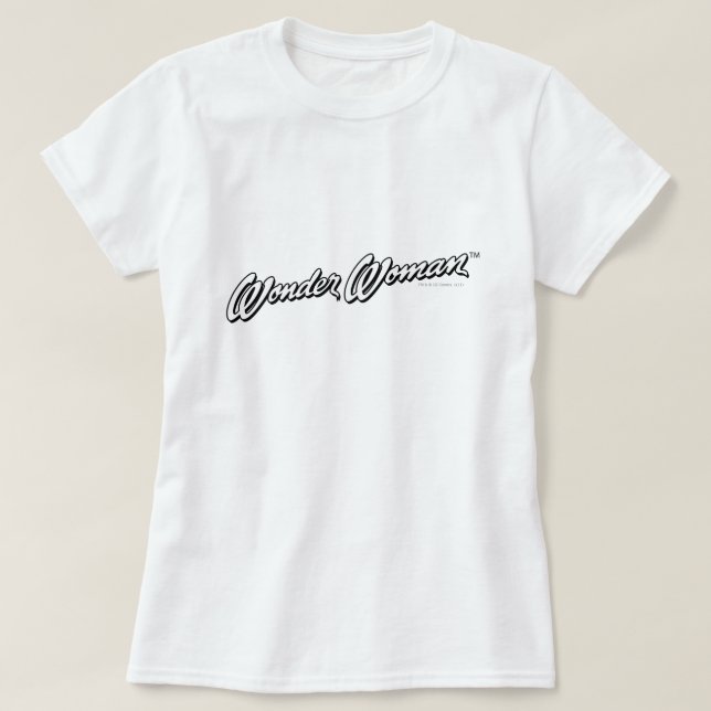 Wonder Woman  B&W Logo 1 T-Shirt (Design Front)