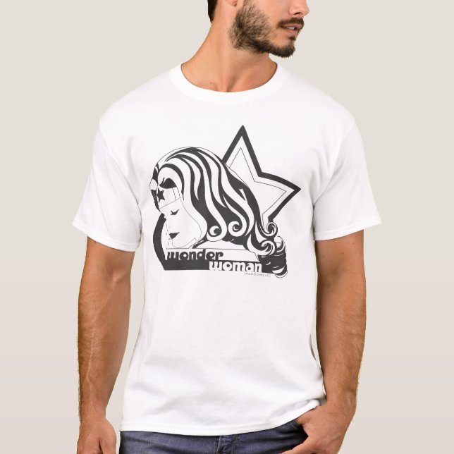 Wonder Woman B&W Star T-Shirt (Front)