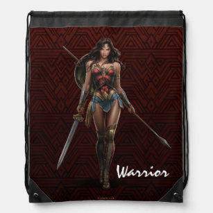 Wonder Woman Battle-Ready Comic Art Drawstring Bag