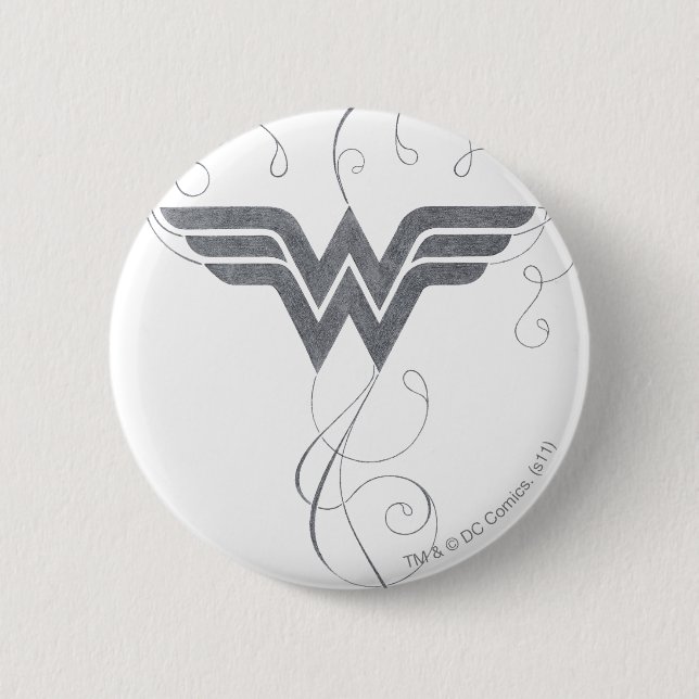 Wonder Woman | Beauty Bliss Logo 2 Inch Round Button (Front)