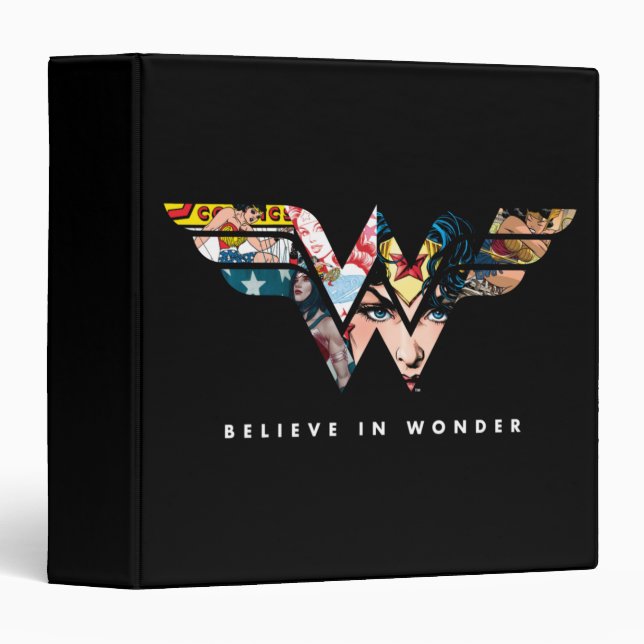 Wonder Woman "Believe In Wonder" Collage Logo Binder (Front/Spine)