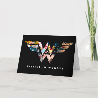 Wonder Woman "Believe In Wonder" Collage Logo Card
