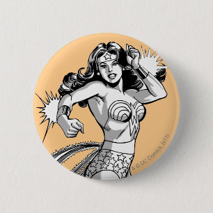 Wonder Woman Black & White Defender 2 Inch Round Button