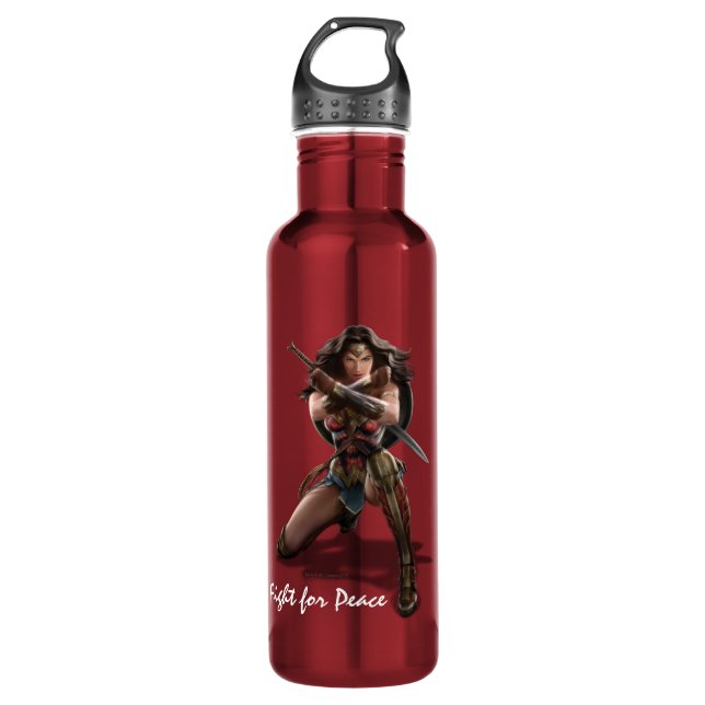 Wonder Woman Blocking With Bracelets 710 Ml Water Bottle (Front)