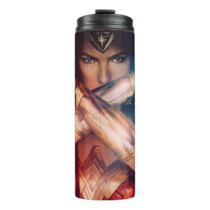 Wonder Woman Blocking With Bracelets Thermal Tumbler