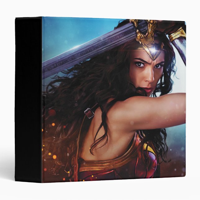 Wonder Woman Blocking With Sword Binder (Front/Spine)