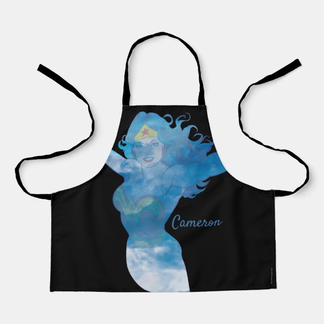 Wonder Woman Blue Sky Silhouette Apron (Front)