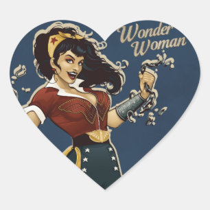 Wonder Woman Bombshell Heart Sticker