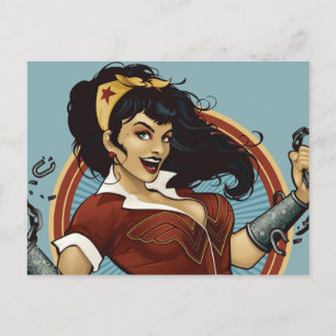Wonder Woman Bombshell Name Graphic Postcard