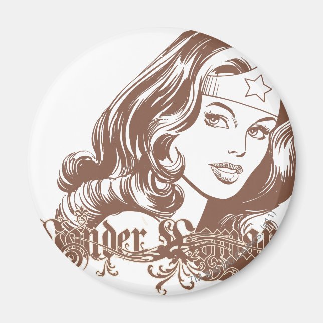 Wonder Woman Brown Magnet (Front)