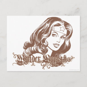 Wonder Woman Brown Postcard