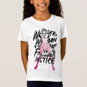 Wonder Woman Brush Typography Art T-Shirt