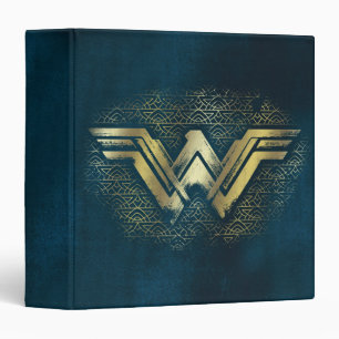 Wonder Woman Brushed Gold Symbol Binder