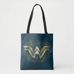 Wonder Woman Brushed Gold Symbol Tote Bag
