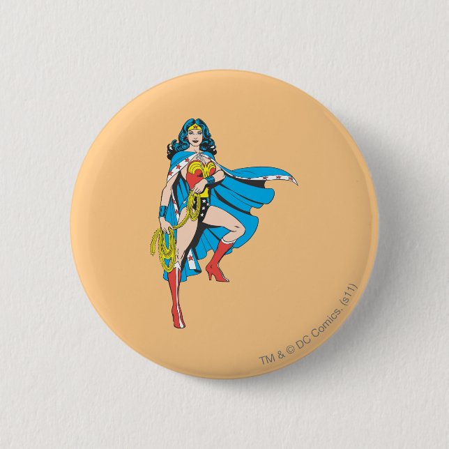 Wonder Woman Cape 2 Inch Round Button (Front)