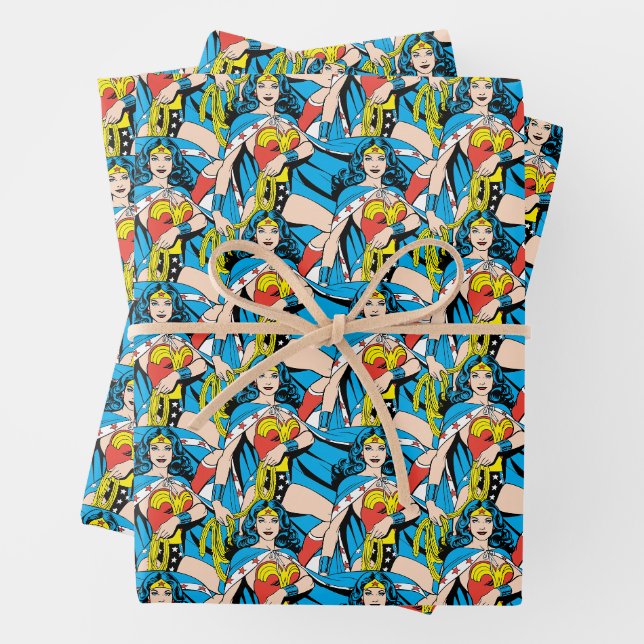 Wonder Woman Cape Wrapping Paper Sheet (In situ)