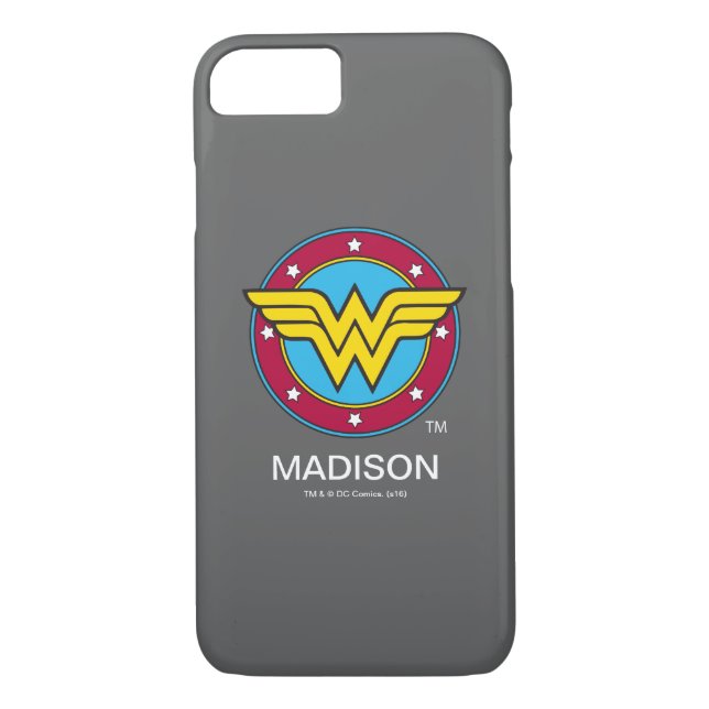 Wonder Woman | Circle & Stars Logo Case-Mate iPhone Case (Back)