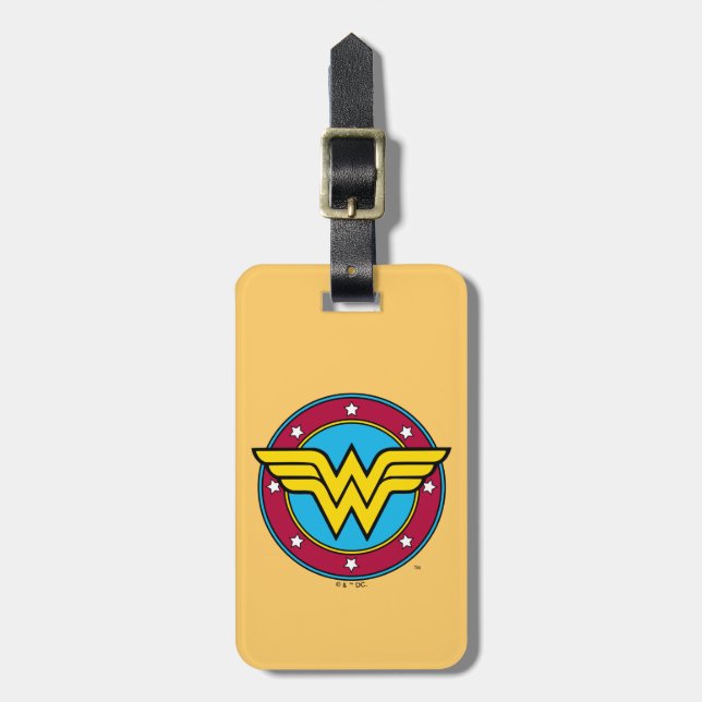 Wonder Woman | Circle & Stars Logo Luggage Tag (Front Vertical)