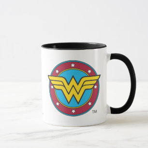 Wonder Woman   Circle & Stars Logo Mug