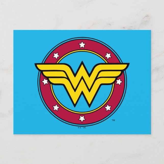 Wonder Woman | Circle & Stars Logo Postcard (Front)