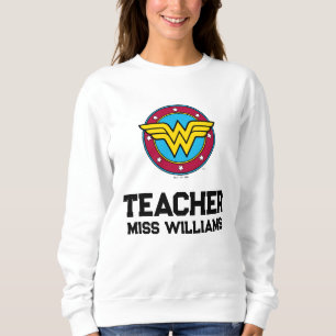 Wonder Woman   Circle & Stars Logo Sweatshirt
