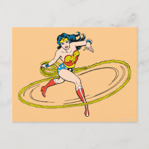 Wonder Woman Circled with Lasso Postcard
