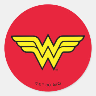 Wonder Woman   Classic Logo Classic Round Sticker