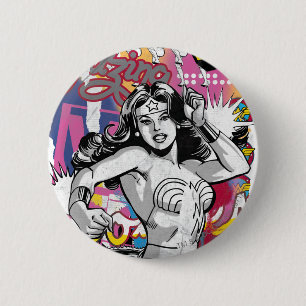 Wonder Woman Collage 3 2 Inch Round Button