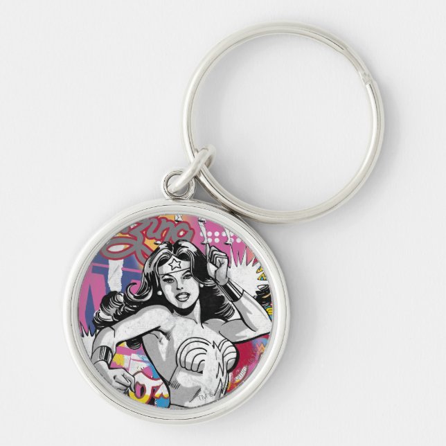 Wonder Woman Collage 3 Keychain (Front)