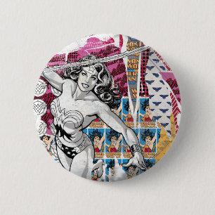 Wonder Woman Collage 5 2 Inch Round Button