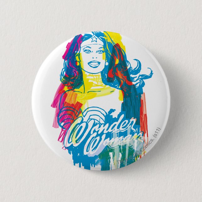 Wonder Woman Colourful 1 2 Inch Round Button (Front)