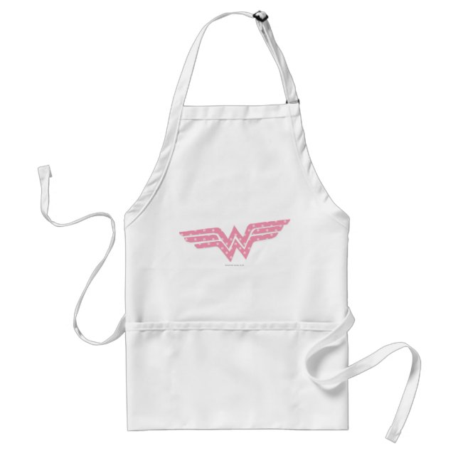 Wonder Woman Colourful Pink Floral Logo Standard Apron (Front)