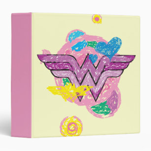 Wonder Woman Colourful Scribbles Binder