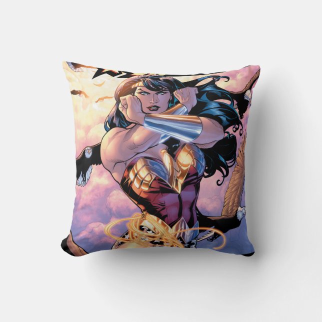Wonder Woman Comic Cover #1 Throw Pillow (Front)