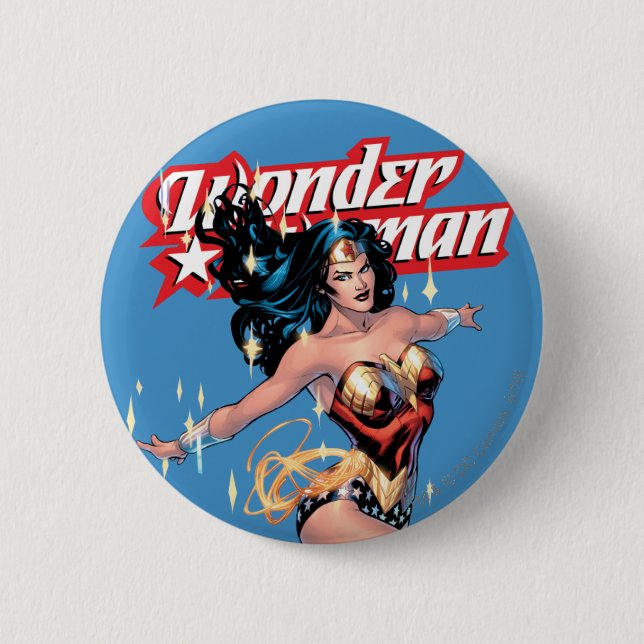 Wonder Woman Comic Cover 2 Inch Round Button (Front)