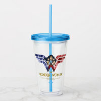 Wonder Woman Crossed Arms in Logo Collage