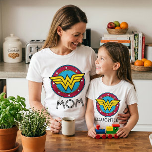 Wonder Woman   Custom Circle & Stars Logo T-Shirt