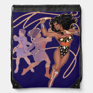 Wonder Woman Diana Prince Transformation Drawstring Bag