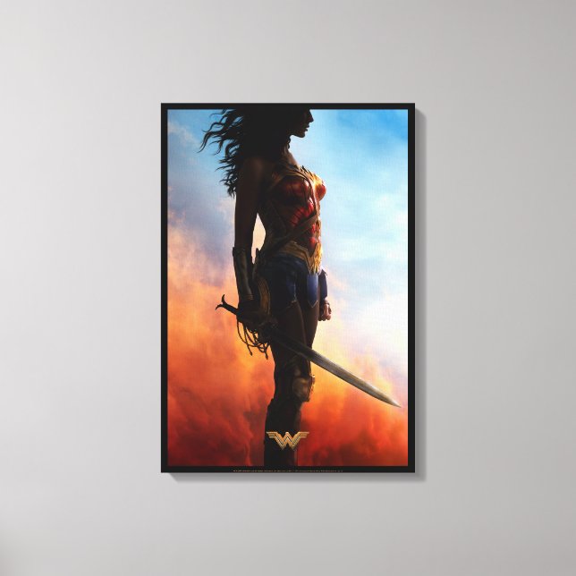 Wonder Woman Duststorm Silhouette Canvas Print (Front)