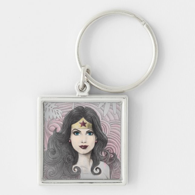 Wonder Woman Eagle and Trees Keychain (Front)