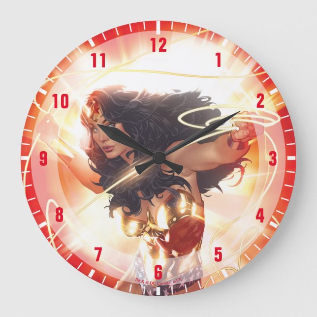 Wonder Woman Encyclopedia Cover Large Clock (Front)
