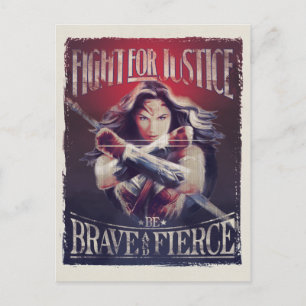 Wonder Woman Fight For Justice Postcard
