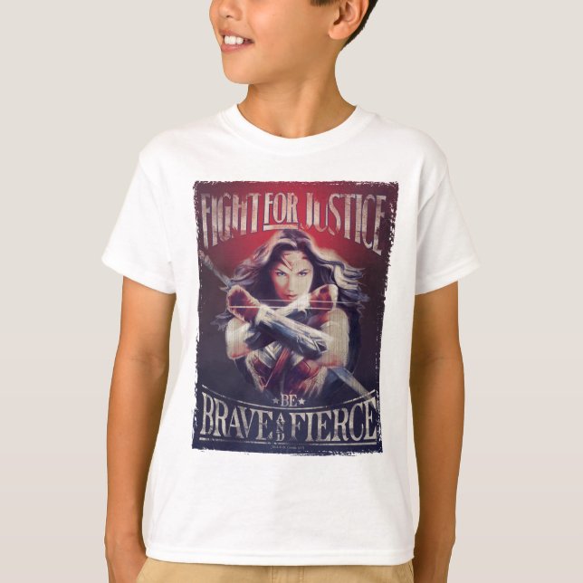Wonder Woman Fight For Justice T-Shirt (Front)