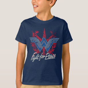 Wonder Woman Fight For Peace Symbol T-Shirt