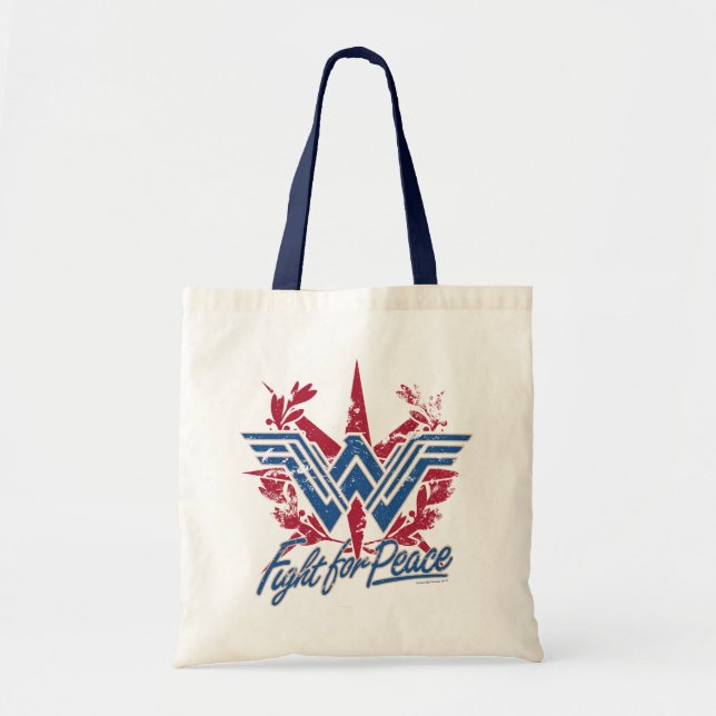 Wonder Woman Fight For Peace Symbol Tote Bag (Front)