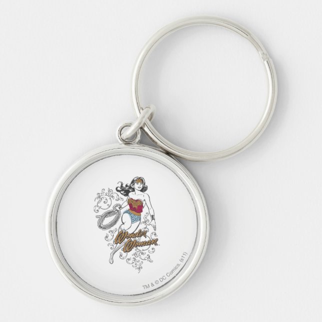 Wonder Woman Flourish Keychain (Front)