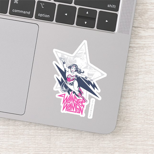 Wonder Woman Glam Rock Flying Character Graphic (Detail)