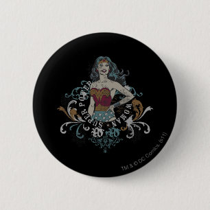 Wonder Woman Halftone 2 Inch Round Button